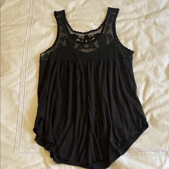 American Eagle Outfitters Charcoal Lace Tank Top - Picture 6 of 6